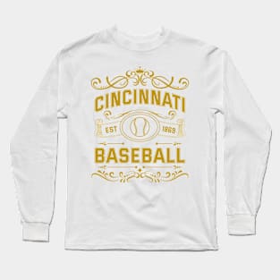 Vintage Cincinnati Baseball Long Sleeve T-Shirt